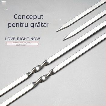 Frigărui plate din oțel inoxidabil 304 pentru grătar, carne de miel