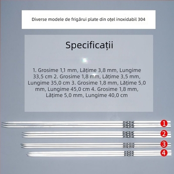 Frigărui plate din oțel inoxidabil 304 pentru grătar, carne de miel