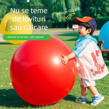 Balon din latex de 36 inch, extra mare, îngroșat, rezistent la explozie, minge elastică pentru copii, pentru joacă în aer liber pe gazon