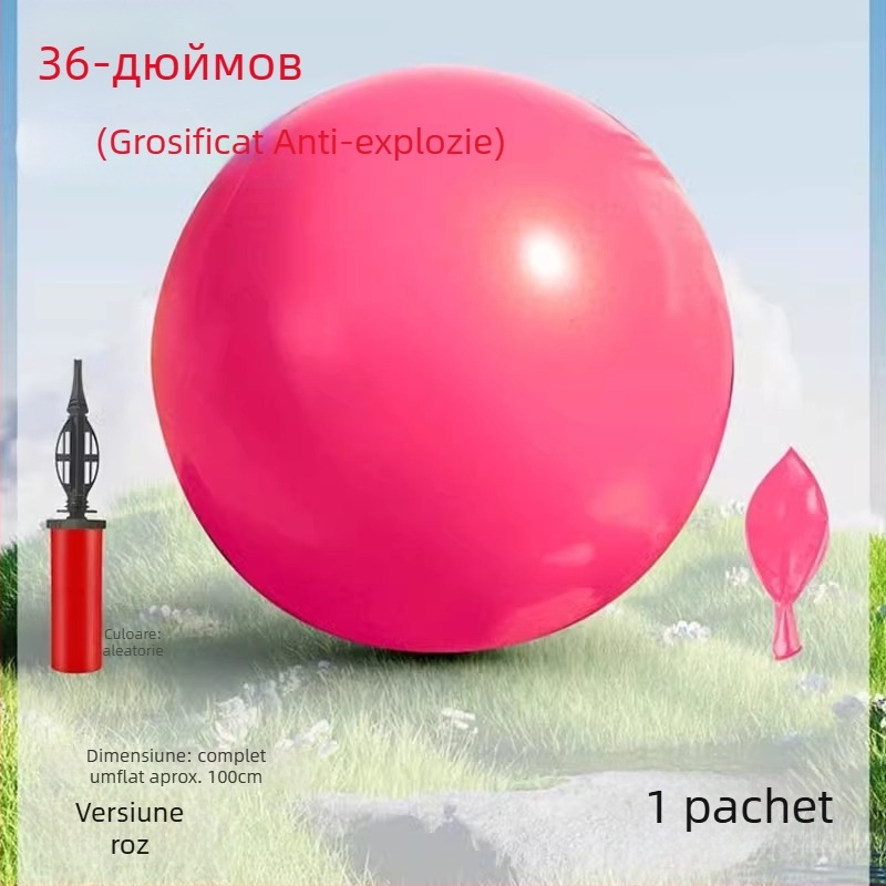 Balon din latex de 36 inch, extra mare, îngroșat, rezistent la explozie, minge elastică pentru copii, pentru joacă în aer liber pe gazon