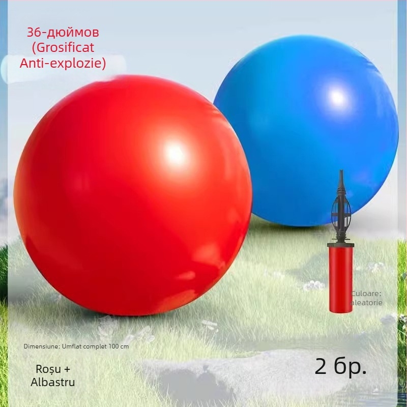 Balon din latex de 36 inch, extra mare, îngroșat, rezistent la explozie, minge elastică pentru copii, pentru joacă în aer liber pe gazon