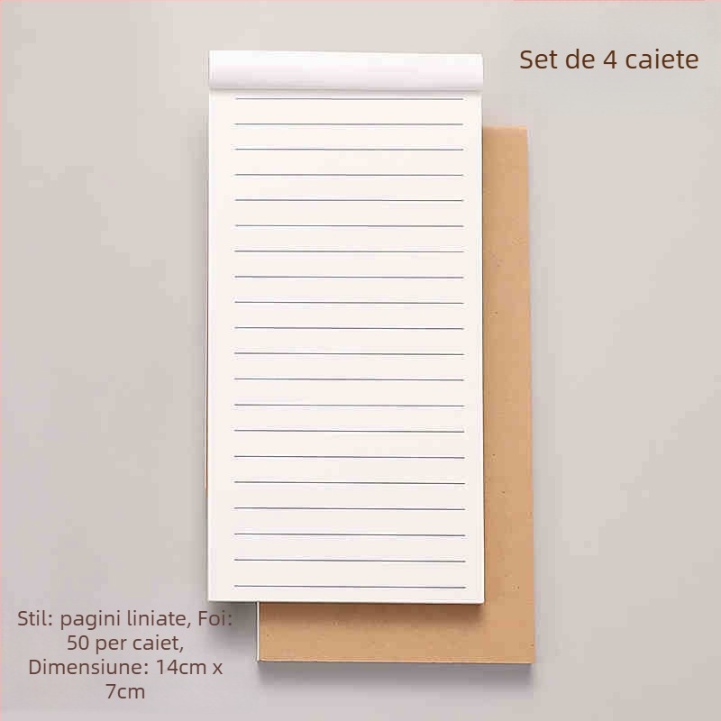 Caiet mini creativ cu pagini detașabile și planificator de liste