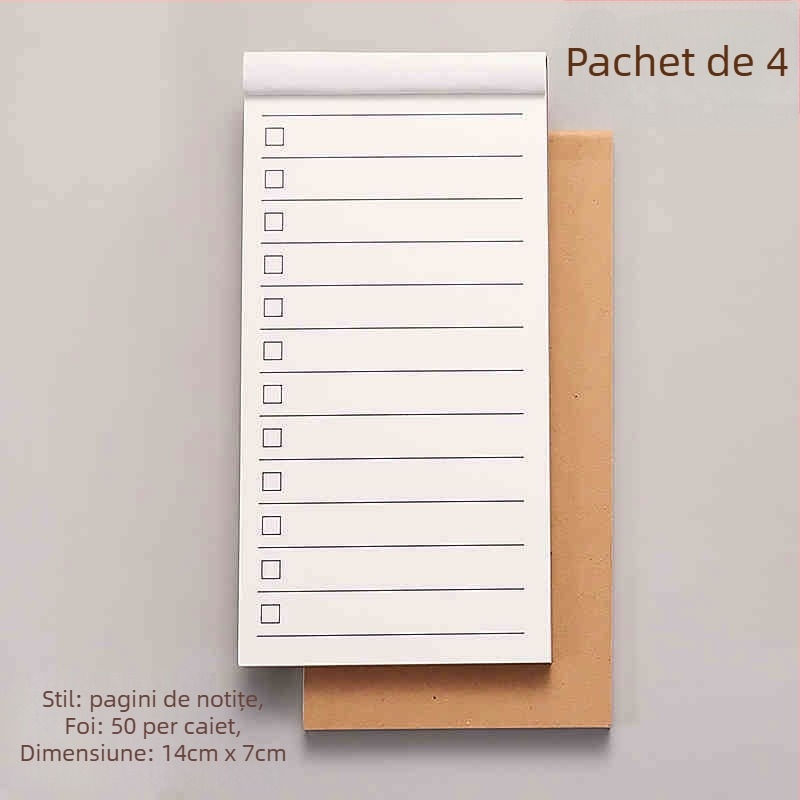 Caiet mini creativ cu pagini detașabile și planificator de liste