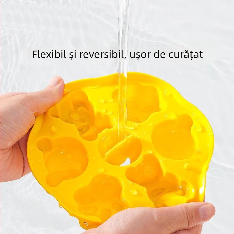 Formă pentru prăjituri la abur pentru hrana bebelușilor, silicon alimentar, design labă de pisică, potrivită pentru budincă de ou și prăjituri cu orez, formă de copt
