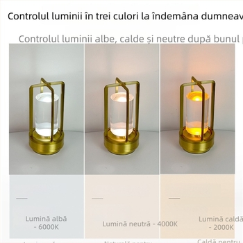 Lampă de masă LED în formă de cruce, din aluminiu, USB reîncărcabilă, control prin atingere, iluminare ambientală modernă pentru dormitor, bar și restaurant