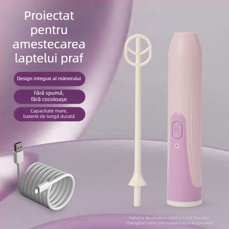 Amestecător electric pentru lapte praf de bebeluți, amestecător pentru formulă, model reîncărcabil, fără spumare