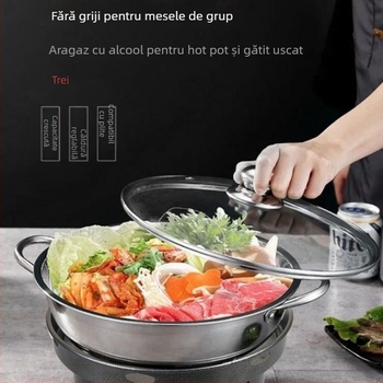 Aragaz cu alcool cu arzător unic pentru restaurante, bază de încălzire îngroșată pentru oale mici