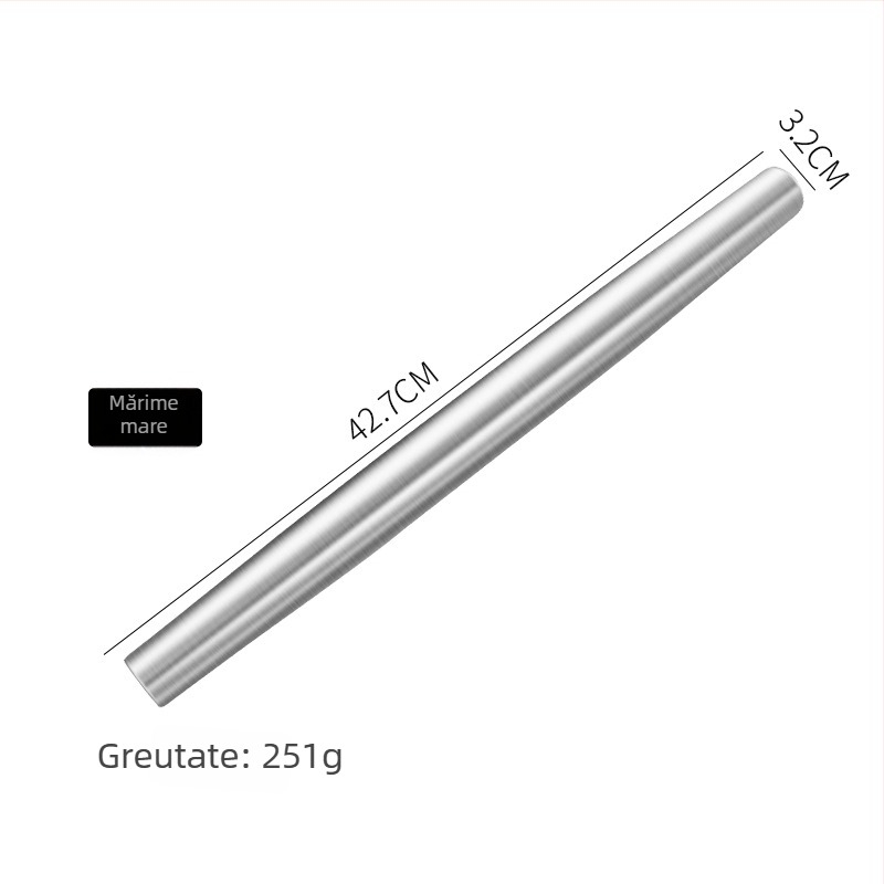 Rulou de aluat din oțel inoxidabil 304, cu gravură laser, disponibil în dimensiuni mari, medii și mici, ustensilă de bucătărie pentru uz casnic