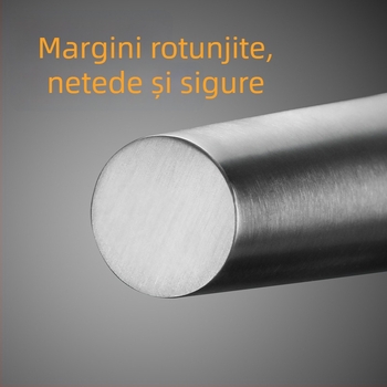Rolă de aluat din oțel inoxidabil 316, interior gol, dispozitiv multifuncțional pentru colțunași și aluat, unelte de coacere
