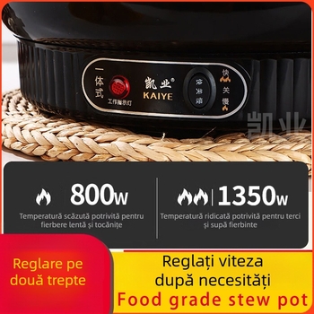 Oală electrică ceramică – vas de gătit multifuncțional automat pentru supă, terci și hot pot