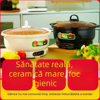 Oală electrică ceramică – vas de gătit multifuncțional automat pentru supă, terci și hot pot