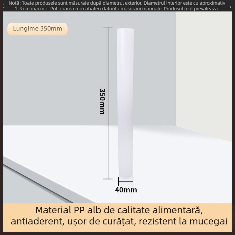 Rulou PP antiaderent, de calitate alimentară, pentru fondant, uz casnic, potrivit pentru foi de colțunași și tăiței