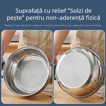 Set din oțel inoxidabil gros pentru oală de gătit – pentru shabu și supă, pentru uz casnic și comercial, capacitate mare 2.1–4 L, compatibil cu plite pe gaz sau inducție, cadou de inaugurare