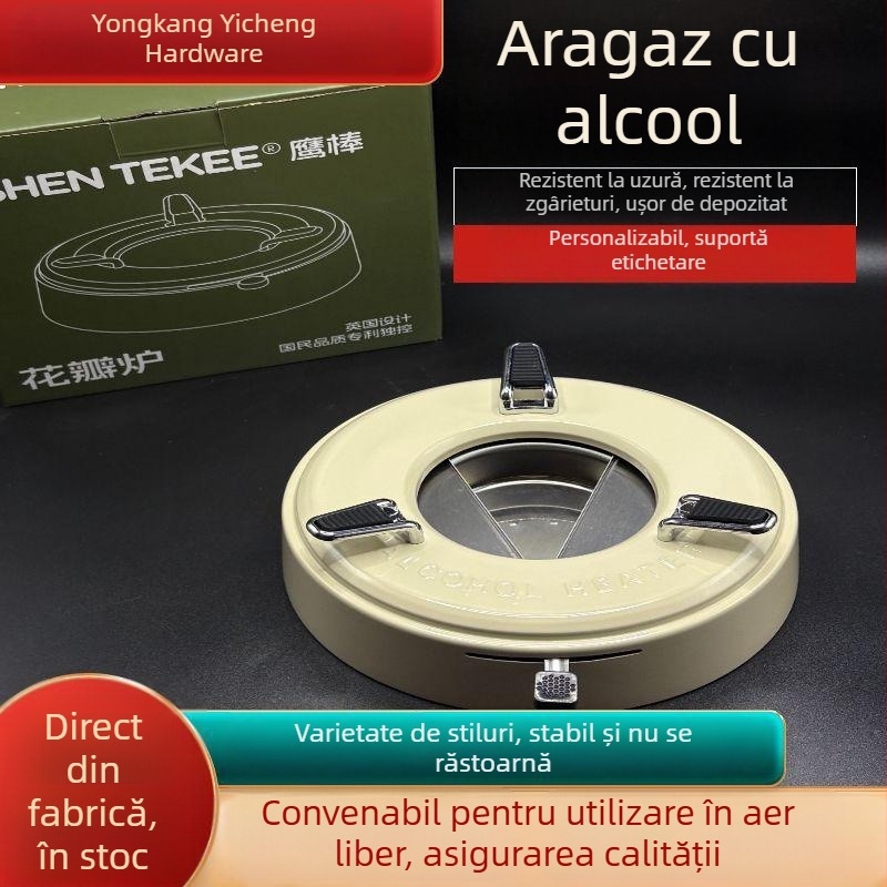 Aragaz cu alcool, set mic pentru oală, exterior, suport portabil pentru oală, ceai și gătit