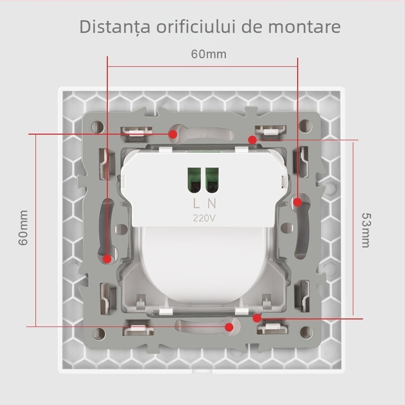 Lumină pentru trepte cu senzor de mișcare, încastrată în perete, conform Standardului European 86, LED lampă de noapte pentru uz casnic