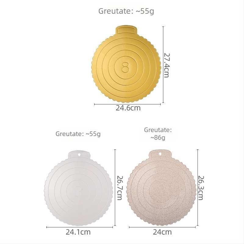 Mat de tort reutilizabil din plastic, bază pentru mousse, 8 inci, pentru coacere acasă, formă pătrată și rotundă, de calitate alimentară