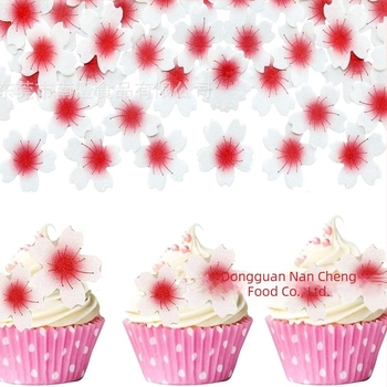 Flori comestibile de cireș din hârtie wafer pentru decorarea cupcake-urilor la cofetărie și petreceri de ziua de naștere