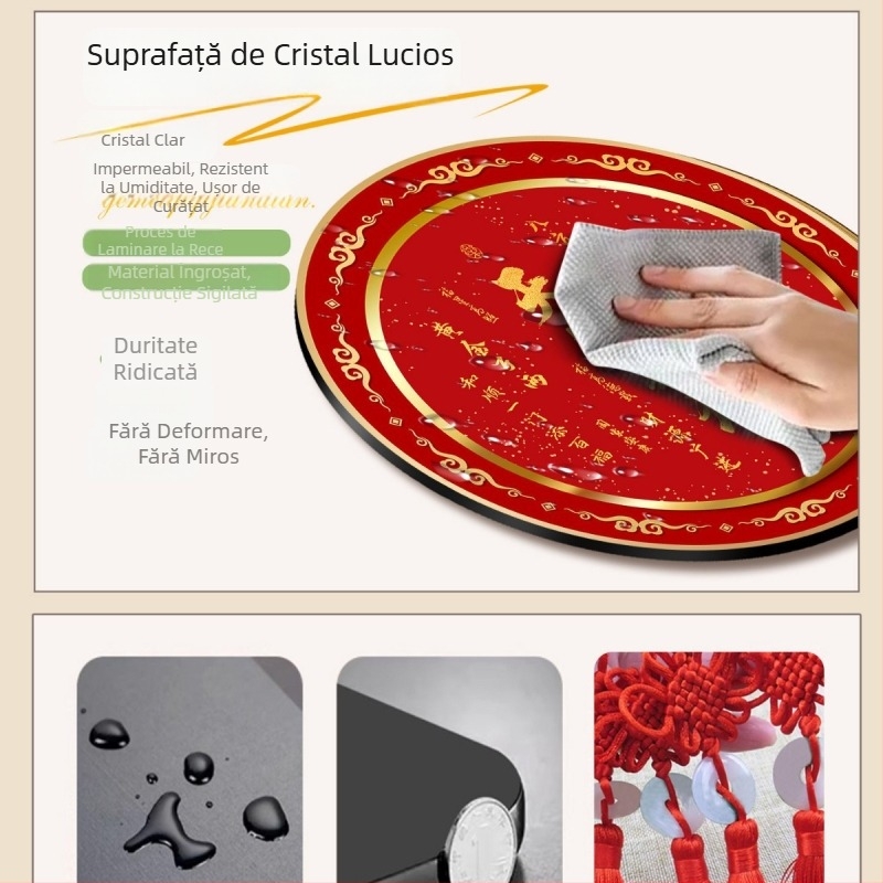 Artă murală în stil Chinezesc Nou pentru living, decor roșu norocos pentru intrare și fundal TV