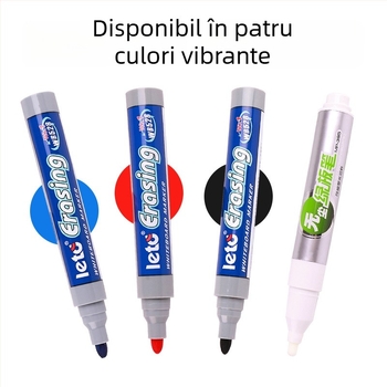 Marker pentru tablă albă, negru, șters, vârf lat, pentru etichete de preț și afișe