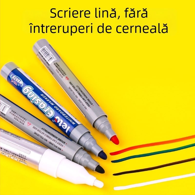 Marker pentru tablă albă, negru, șters, vârf lat, pentru etichete de preț și afișe