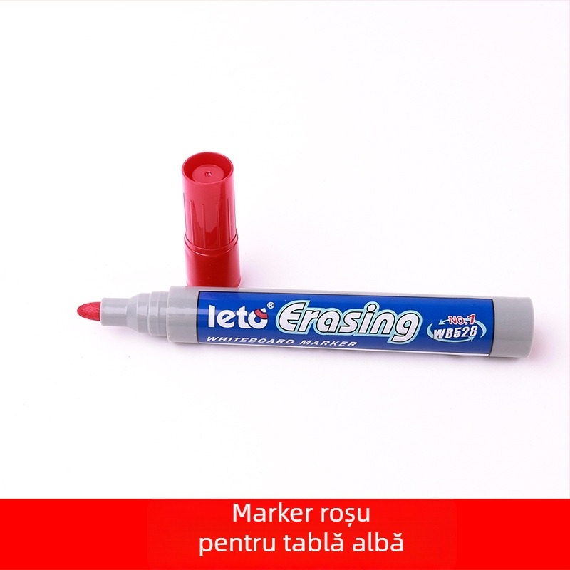 Marker pentru tablă albă, negru, șters, vârf lat, pentru etichete de preț și afișe