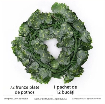 Vițe artificiale cu frunze de mătase, liane decorative, stil ratan cu 72 de frunze