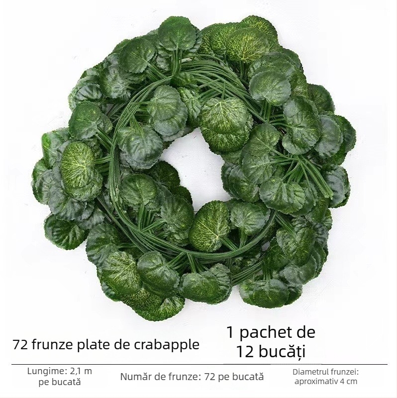 Vițe artificiale cu frunze de mătase, liane decorative, stil ratan cu 72 de frunze