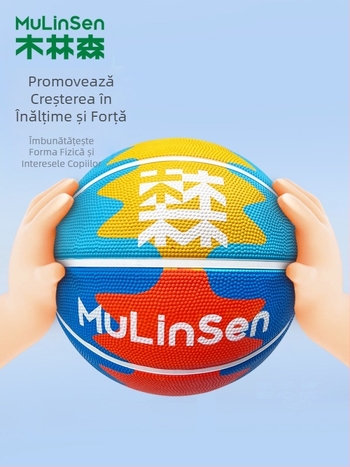 Mulinsen Baschet pentru copii No.5 - Minge din cauciuc, rezistentă, pentru interior și exterior
