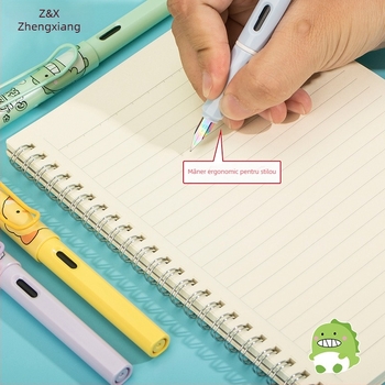 Set stilou Zhengxiang pentru elevi de clasa a treia, design elegant, cu cartușe de cerneală înlocuibile