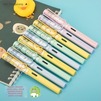 Set stilou Zhengxiang pentru elevi de clasa a treia, design elegant, cu cartușe de cerneală înlocuibile
