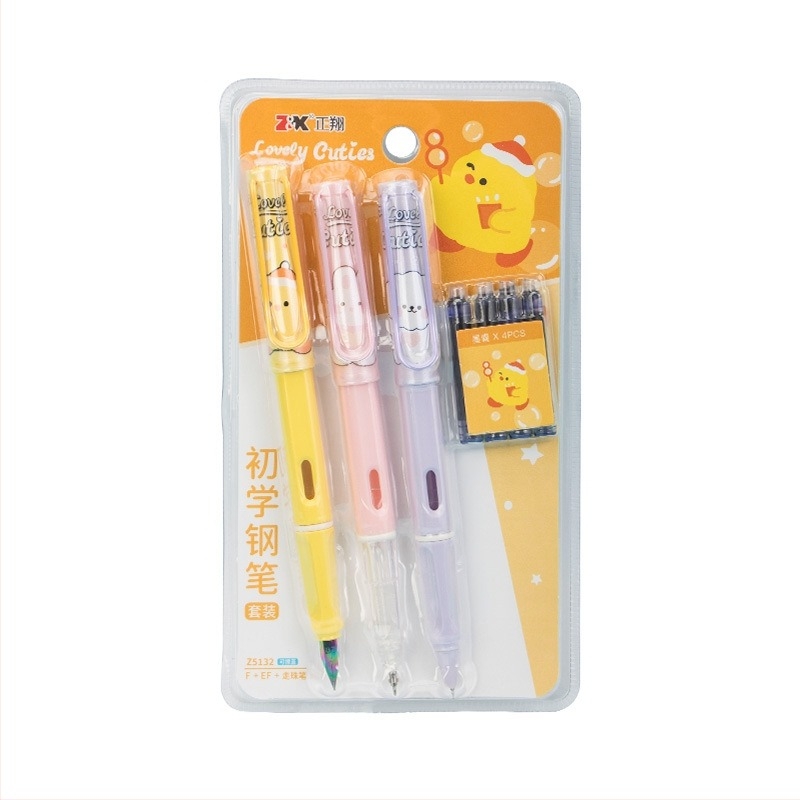 Set stilou Zhengxiang pentru elevi de clasa a treia, design elegant, cu cartușe de cerneală înlocuibile