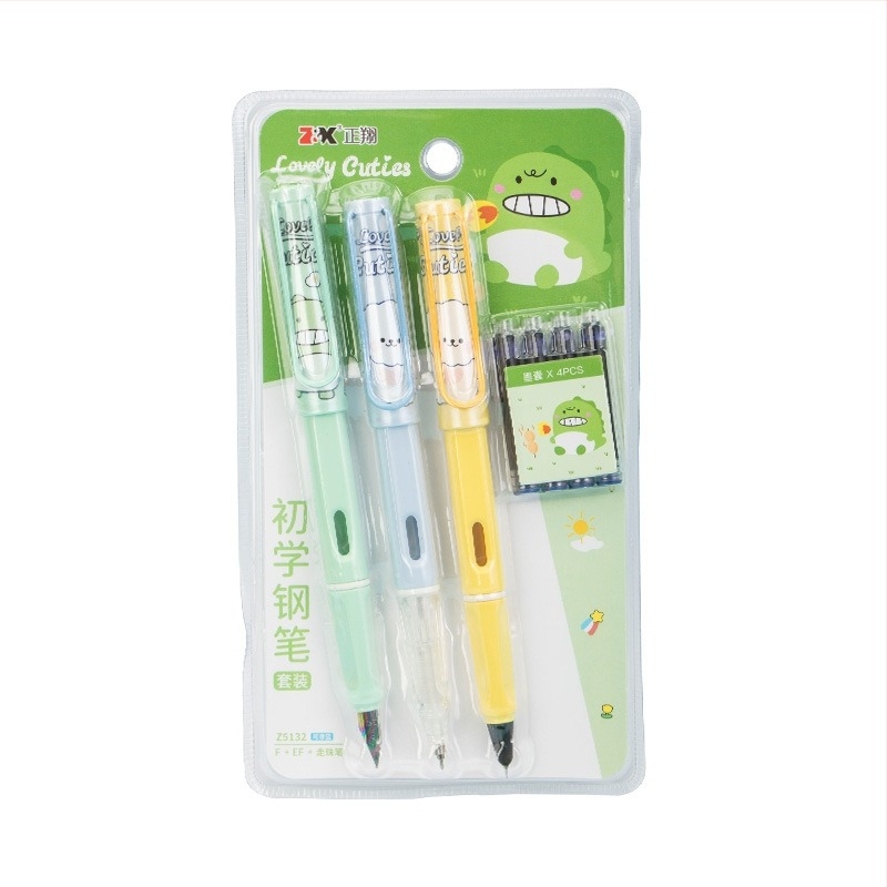 Set stilou Zhengxiang pentru elevi de clasa a treia, design elegant, cu cartușe de cerneală înlocuibile