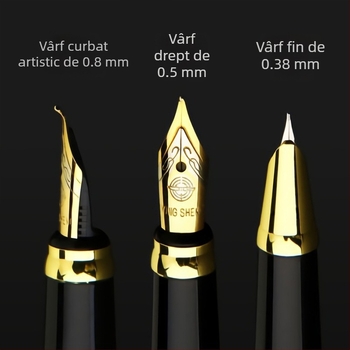 Stilou de caligrafie Eternal Life cu vârf iridiu – pentru elevi și adulți, în cutie cadou, gravură disponibilă