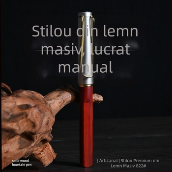 Peniță stilou din lemn de santal pentru semnături și caligrafie, stil retro, gravabil