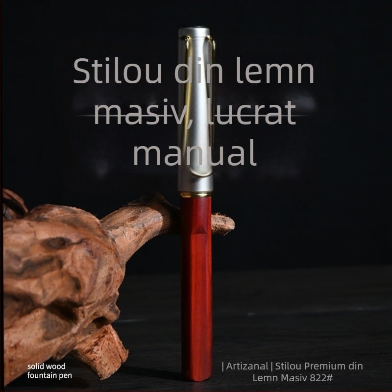 Peniță stilou din lemn de santal pentru semnături și caligrafie, stil retro, gravabil