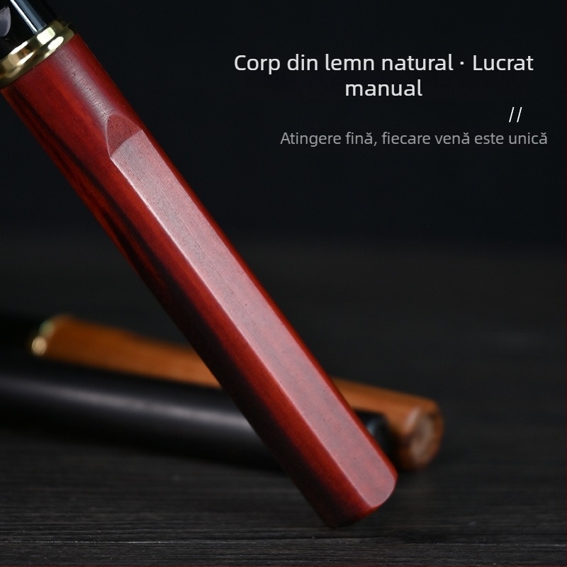 Peniță stilou din lemn de santal pentru semnături și caligrafie, stil retro, gravabil
