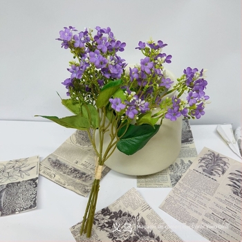 4 tulpini de flori artificiale din mătase, culoare lila, buchet legat manual, recuzită pentru fotografiere, decor de masă, decor pentru casă