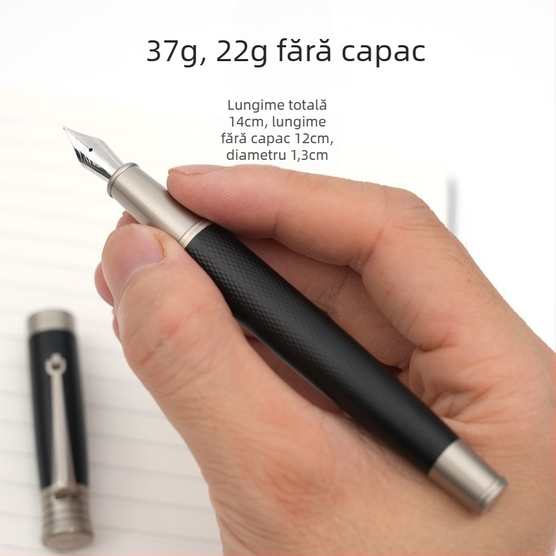 9591 Stilou metalic de birou pentru caligrafie și semnături – scriere lină, pentru elevi, cadou ideal