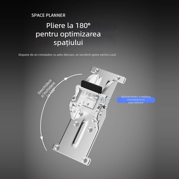 Balama pliantă cu încuidere la 90° pentru picioarele mesei și ale scaunelor – accesorii mobilier pliabile
