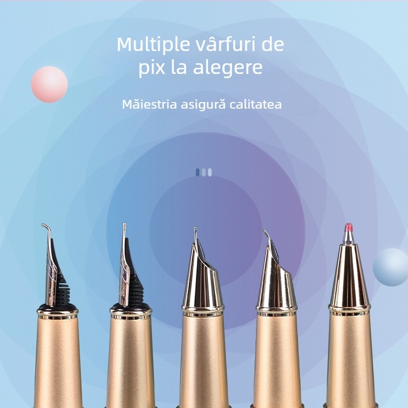 Stilou de semnătură metalic premium pentru cadouri de afaceri — sistem dual de cerneală, potrivit pentru caligrafie și exersarea scrisului, imprimare logo