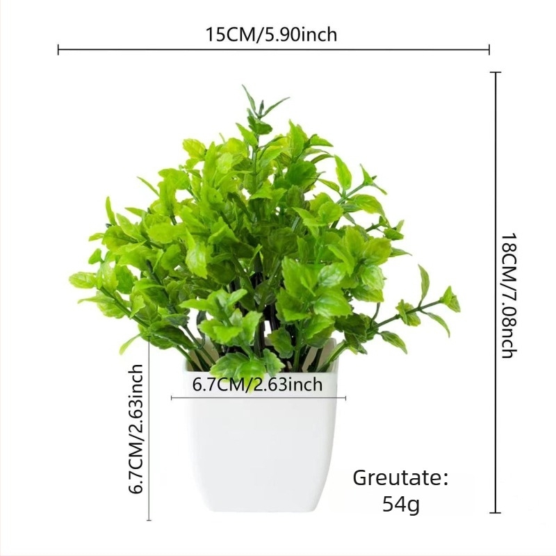 Plantă artificială în ghiveci din plastic, pentru nunți, petreceri, fotografii în aer liber, decor pentru casă și birou