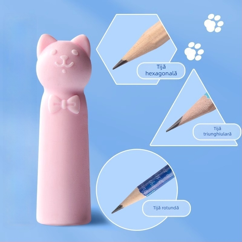 Cap de creion cu desen animat și gumă, pentru începători