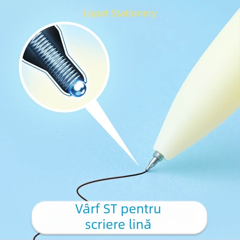 Pix gel Lepai cu mecanism de răsucire, design în stil Ins, cerneală neagră cu uscare rapidă pentru studenți