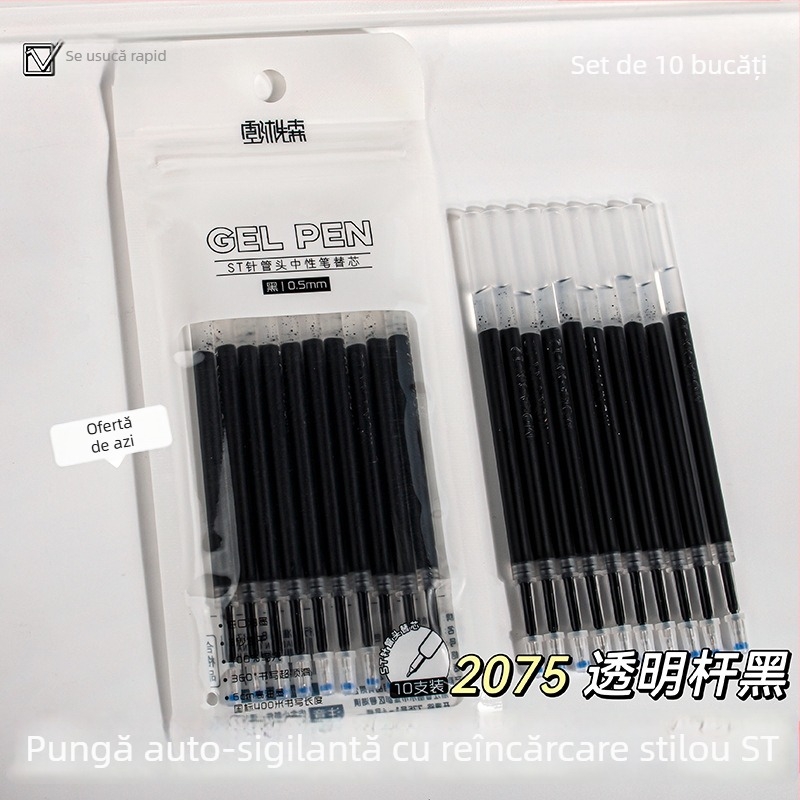 Pix gel cu panda desen animat, vârf ST, mecanism de apăsare, corp din plastic, în cutie