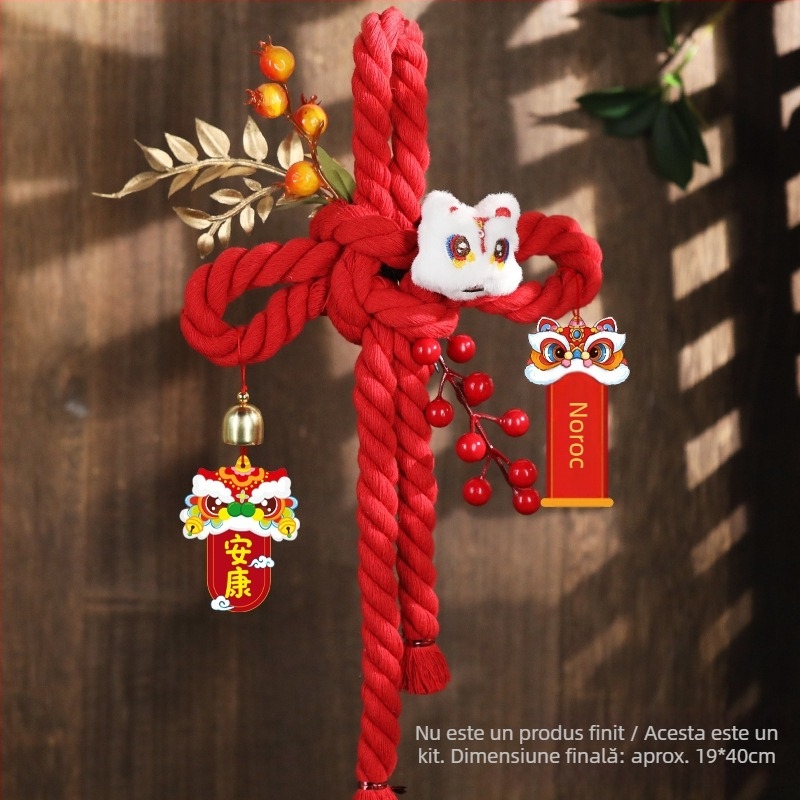 Kit DIY nod chinezesc cu mii de caractere – decor suspendat, realizat manual, pentru Anul Calului