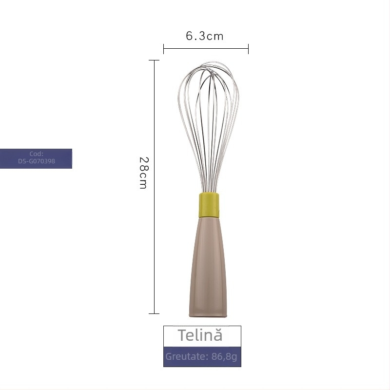 Set de unelte de bucătărie din oțel inoxidabil și PP – rotiță de pizza, tel pentru ouă, răzător de brânză, tăietor de papaya, strecurător pentru coacere