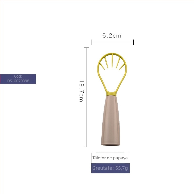 Set de unelte de bucătărie din oțel inoxidabil și PP – rotiță de pizza, tel pentru ouă, răzător de brânză, tăietor de papaya, strecurător pentru coacere