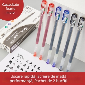 Pix gel 0,4 mm, vârf de ac, pentru examene, scriere și semnare, uscare rapidă, albastru/negru/roșu