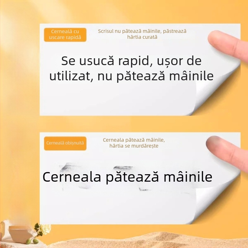 Master 19271 stilou gel tip apăsat 0,18 mm ultra-fin, uscare rapidă, vârf complet de ac, 0,38 mm pentru exerții