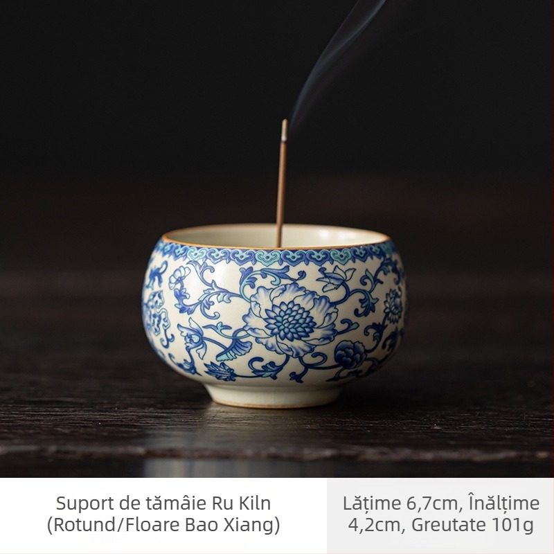 Censer ceramic pentru ceremonia ceaiului, suport vertical pentru bețișoare de tămâie, dimensiune mică